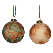 Weihnachtskugel verblasste braungrüne Ø8 cm