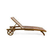 Noemi-Bett in Acacia Wood 195x66xh34-65,5 cm